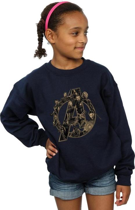 Actual product image Girls Avengers Infinity War Logo Sweatshirt (140, 146)