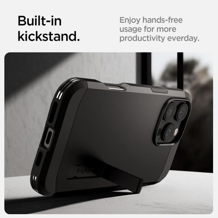 Produktbild Spigen Tough Armor MAG iPhone 16 Pro Max MagSafe czarny/black ACS08013 (Apple iPhone 16 Pro Max)