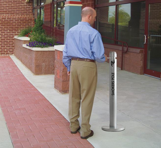 Produktbild Rubbermaid Standascher Smokers' Pole, rund, silber