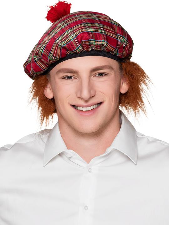 Image du produit Fasnacht Bonnet l'ecossais avec des cheveux