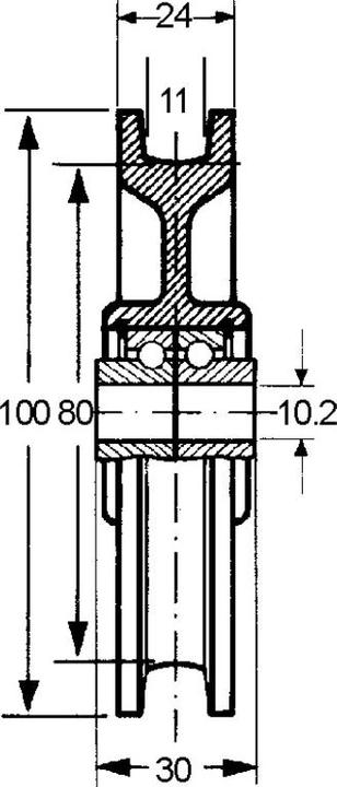 Immagine prodotto Etter Rullo per cancelli scorrevoli 52Z/100