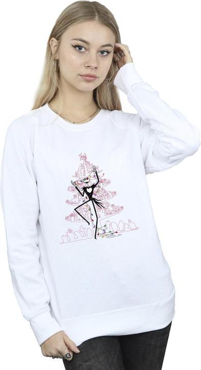 Actual product image Disney Womens/Ladies The Nightmare Before Christmas Tree Pink Sweatshirt (S)