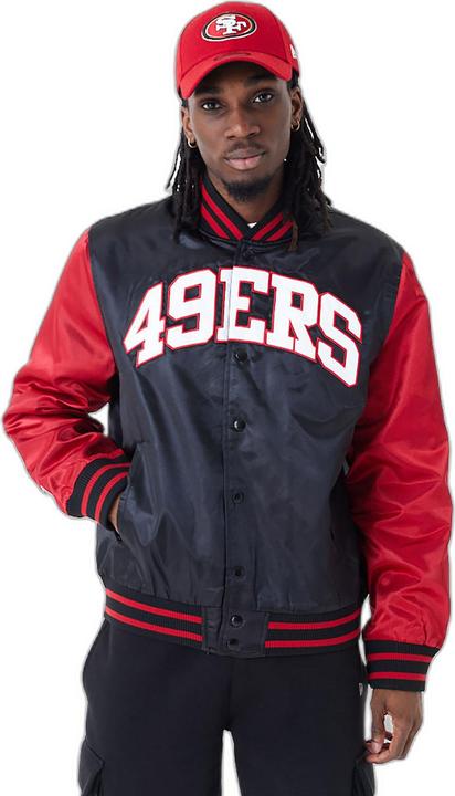 Produktbild New Era Varsity Satin Bomber Jacke San Francisco 49ers - S (S)