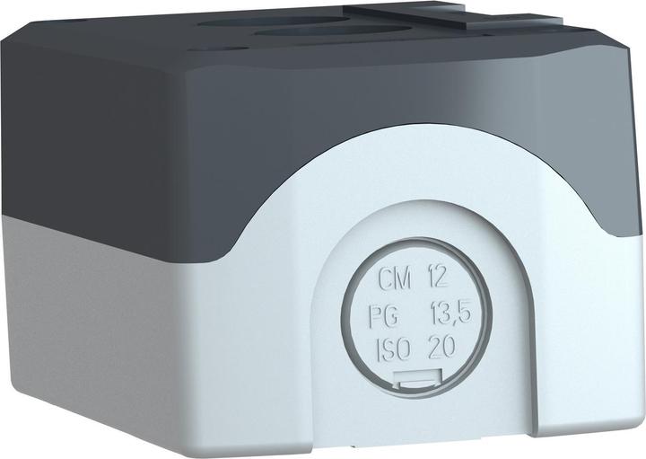 Actual product image Schneider Electric Pushbutton housing 22mm 2 hole gray