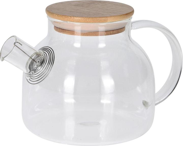 Kerbl Glas-Teekanne mit Bambusdeckel (1 l)