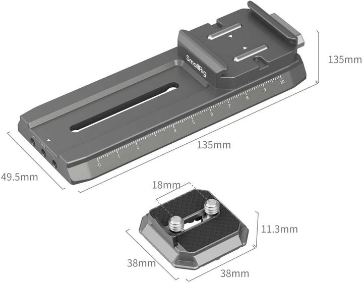 Produktbild SmallRig HawkLock H38 Manfrotto Quick Release Plate for DJI Stabilizers 4638 (Gimbal Montageplatte)