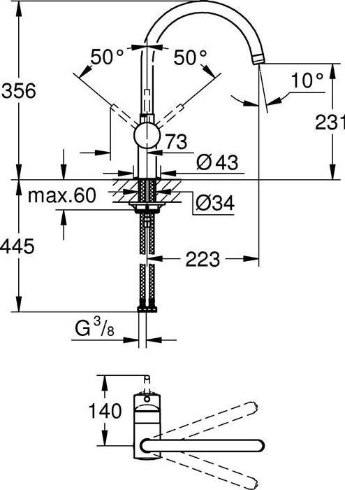 Actual product image Grohe Minta chrome