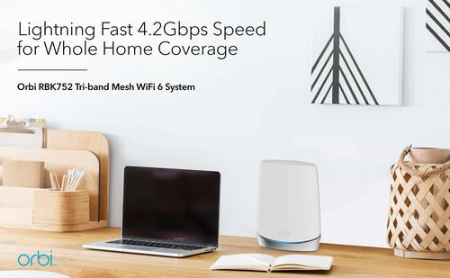 Produktbild Netgear Orbi WiFi 6 Mesh System AX4200 (RBK752)
