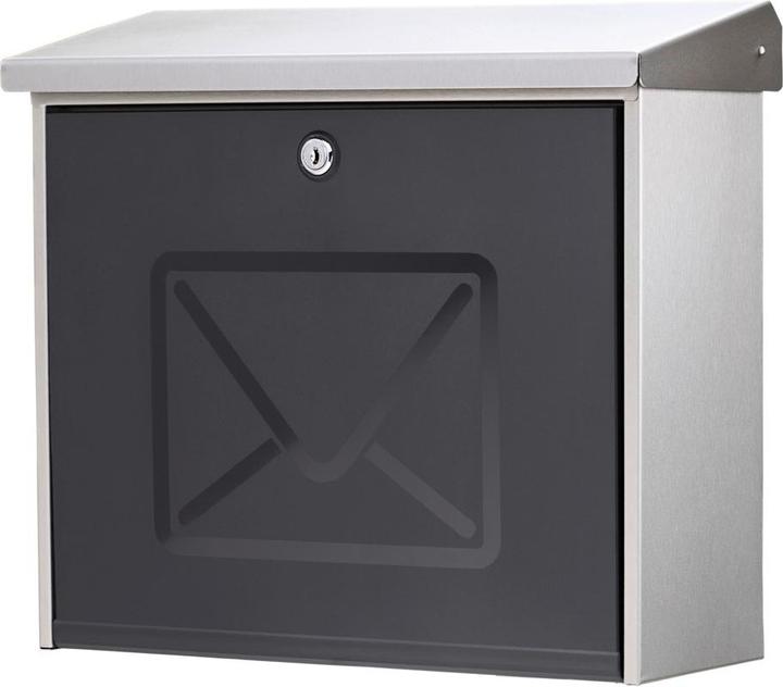 Image du produit Burg Wächter Boîte aux lettres en acier inoxydable LxHxP 380/340/148 mm Lucca 3713 Ni avec arrêt d'ouverture