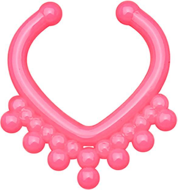 Produktbild Star Piercing Fake Septum mit Kugel in Dreiecksform pink