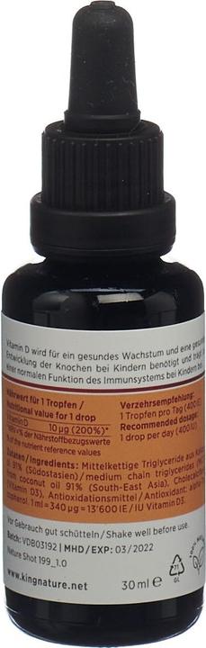Immagine prodotto Kingnature Vitamina D3 Bambino (1 Pezzo/i, Liquido, 103 g)