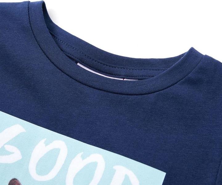 Image du produit VidaXL T-shirt enfant bleu marine 128,Matière : 95% coton. 5 (128)