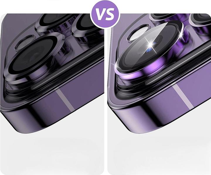Actual product image Enkay iPhone 15 Pro / 15 Pro Max - Camera Lenses Bulletproof Glass blue (3 Piece, Apple iPhone 15 Pro, Apple iPhone 15 Pro Max)
