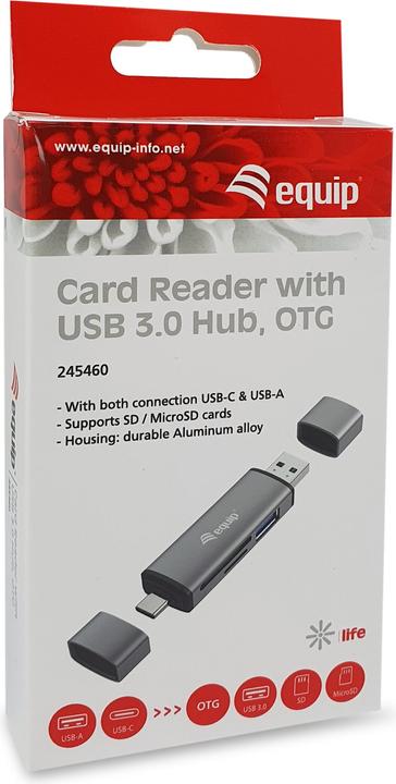 Actual product image equip USB 3.0 HUB Card Reader (USB-C, USB 3.0)