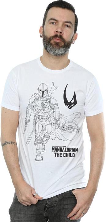 Actual product image Star Wars Mens The Mandalorian Clan Of Two T-Shirt (XXL)
