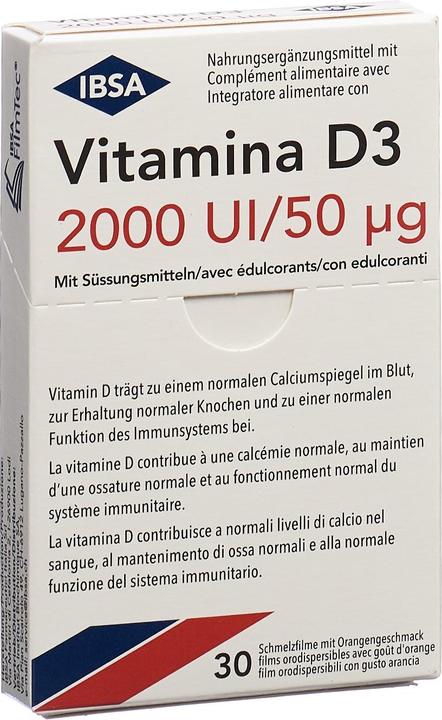 Vitamina D3 Schmelzfilm 2000 I.U. 30 Stk (30 Stück, 27 g)