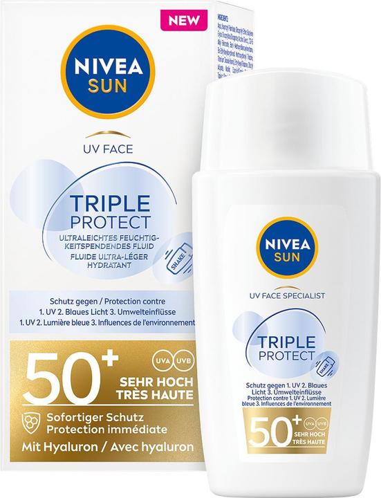 Produktbild NIVEA Sun Sun UV Face Triple Protect (Sonnencreme Gesicht, SPF 50, 40 ml, 62 g)