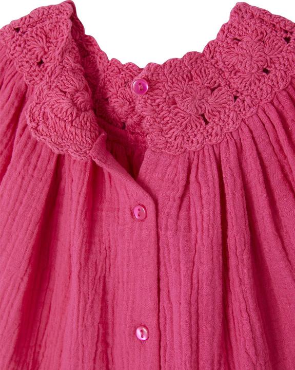 Image du produit Vertbaudet Blouse bébé fille en dentelle au crochet (62)
