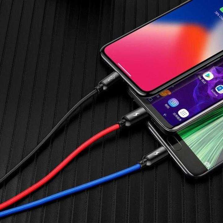 Image du produit Baseus Trois couleurs primaires 3 en 1 (0.30 m, USB 2.0)