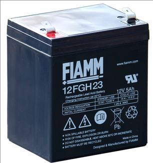 Image du produit Fiamm Batterie, acide de plomb, 12V, 5Ah, languette plate, 6.3 mm (12 V, 5 Ah)