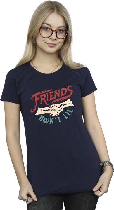 Image du produit Netflix - T-shirt STRANGER THINGS FRIENDS DON'T LIE HANDS - Femme (XL)