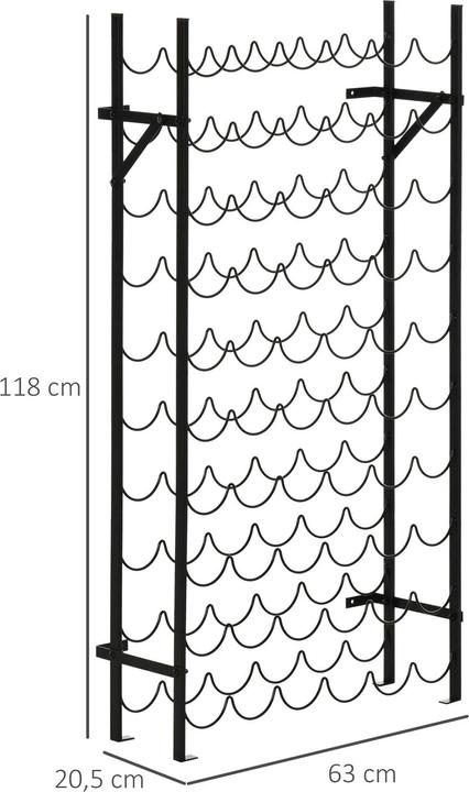 Image du produit Homcom Casier à vin (63 x 20.5 x 118 cm)