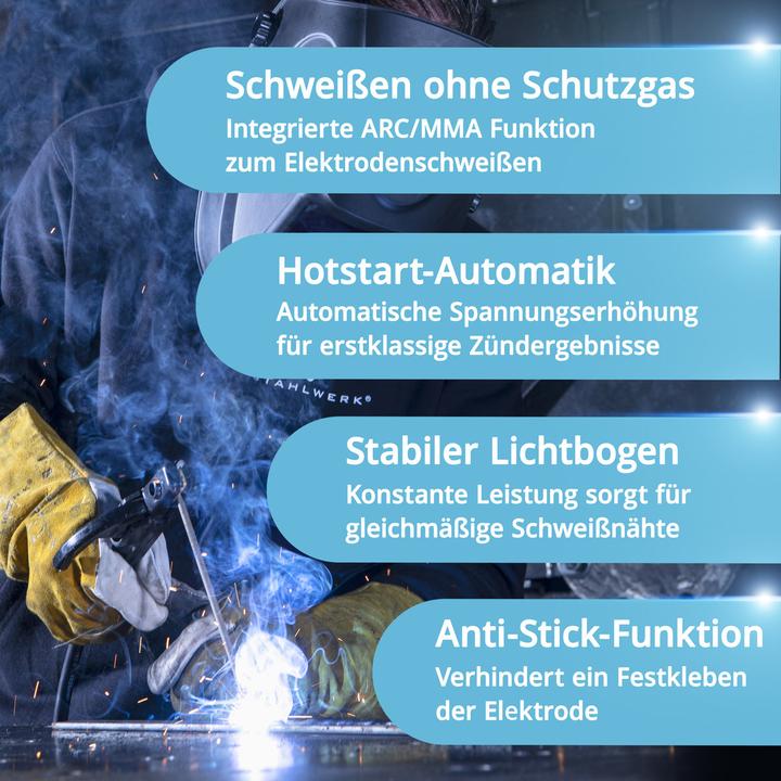 Image du produit Stahlwerk Poste à souder sous protection gazeuse AC/DC TIG 200 Puls Pro Digital Spot 200 A