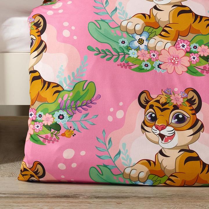 Image du produit Traumschlaf Cute Tiger (Set de linge de lit, 135x200 cm + 80x80 cm)
