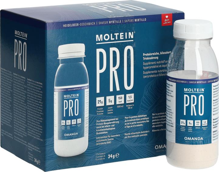 Actual product image Moltein PRO 1.5 Blueberries, 6 x 34 g (Bilberry, 6 x)