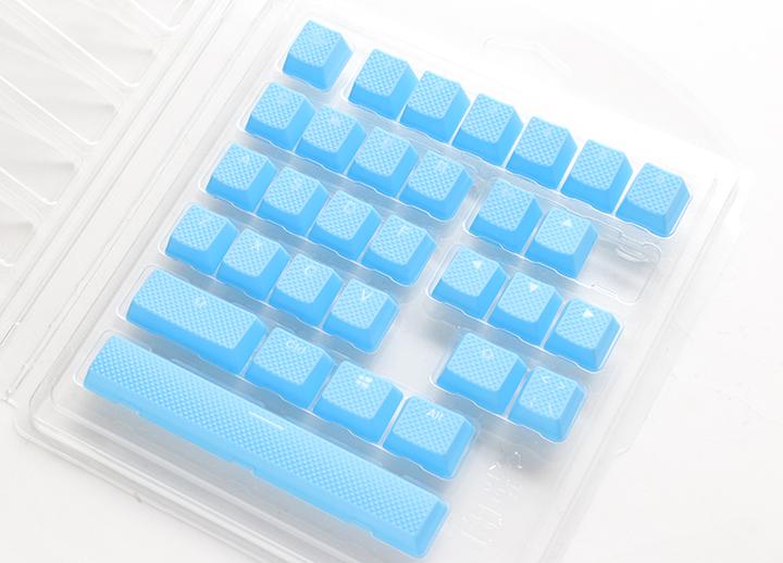 Actual product image Ducky Rubber Keycap Set, 31 keys, double shot, rubberized, for backlight