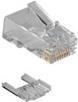 Productafbeelding RJ45 (8P/8C) CAT6 modulaire connector voor ronde kabel met massieve of geslagen aders. Geschikt voor