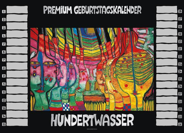 Produktbild Hundertwasser Premium Geburtstagskalender (Spezial, Kein Einband, Deutsch, Französisch, Englisch)