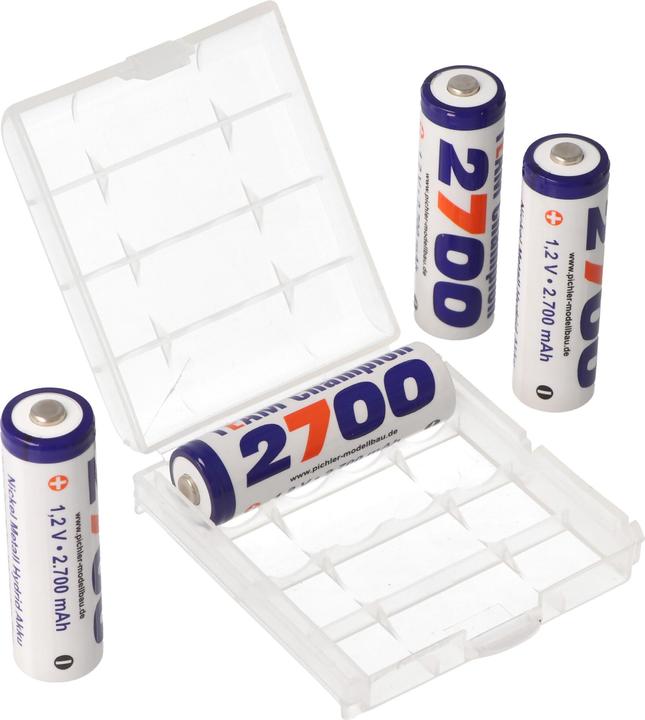 Actual product image XCell Team Champion rechargeable battery Mignon/AA 2700mAh Set of 4 including practical storage box AA (4 pcs., AA, 2700 mAh)
