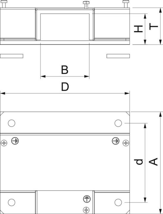 Produktbild OBO Bettermann OBO BSKM-TA 0711 T-Abzweig fÃ¼r Wand- und Deckenmontage 70x11