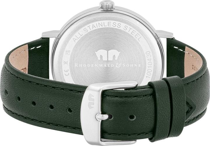 Produktbild Quarzuhr Adelsmann Echtleder Silber - 34102 (Analoguhr, 42 mm)