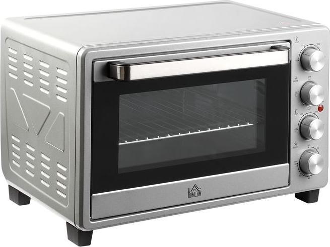Actual product image Swisshandel24 Mini oven 32L 1600W Electric mini oven with cinder drip tray Metal Stainless steel Glass Silver