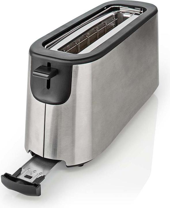 Produktbild Nedis Toaster Edelstahl Serie 1 Steckplätz Bräunungsstufen: 6 Auftaufunktion Brötchenaufsatz Alumini (EU-Stecker)