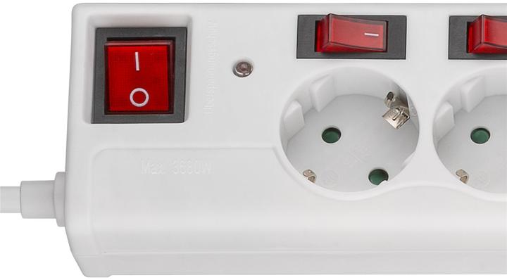 Actual product image Goobay Power strip (6 x, CEE 7/3, 1.40 m)
