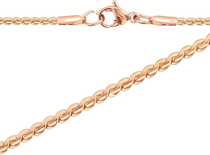 Immagine prodotto Hollywood Body Jewelry Kette verdreht flach rosegold (senza ottone, Acciaio chirurgico 316L)