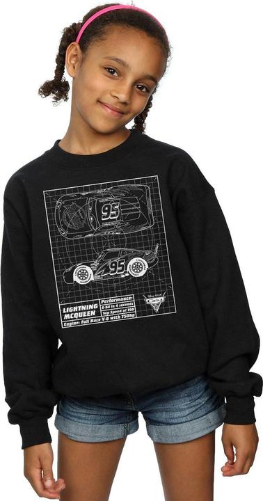 Immagine prodotto Disney Cars Lightning McQueen Blueprint Felpa Ragazze (152, 158)