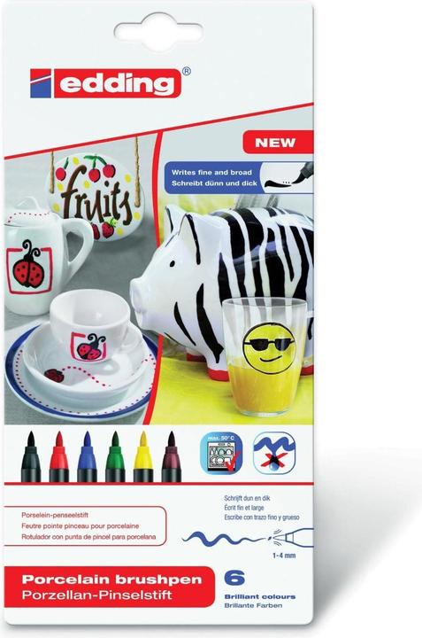Produktbild Edding Filzstift (Multicolor, 4 mm, 6 x)