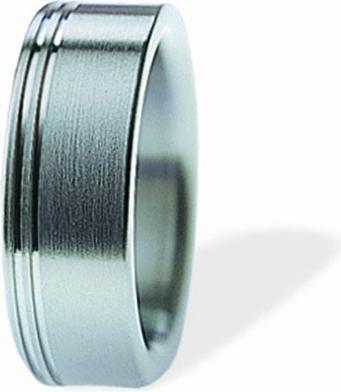 Produktbild Xen Bandring mit Rillen mattiert 7 mm (48)