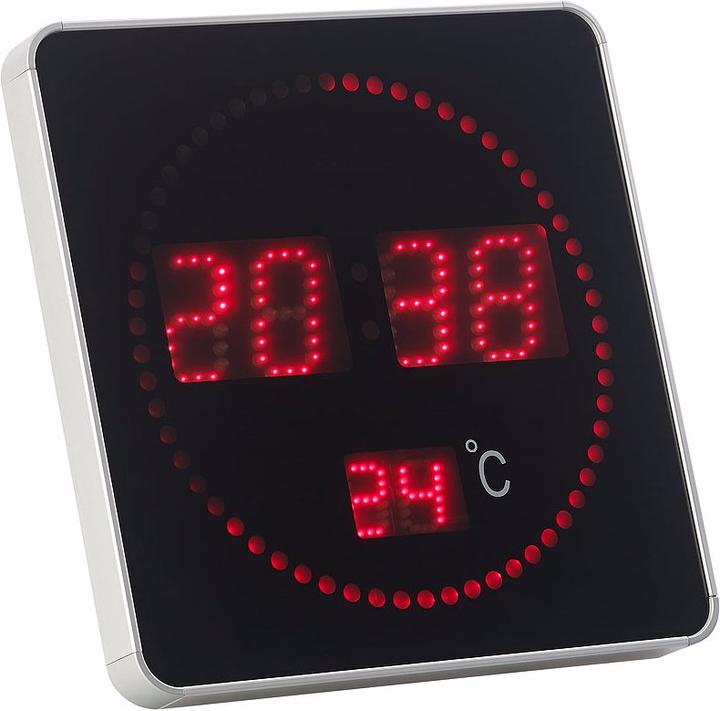 Image du produit Lunartec Horloge de bureau et murale à LED sans fil