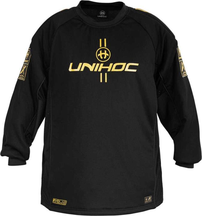 Produktbild Unihoc Goalie Sweater Alpha EVOLAB schwarz/gold-S (S)