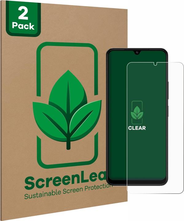 Image du produit ScreenLeaf Film de protection d'écran, Protection d'écran Écologique, Clear, Anti-Rayures (2 pièce(s), Xiaomi Redmi A3)