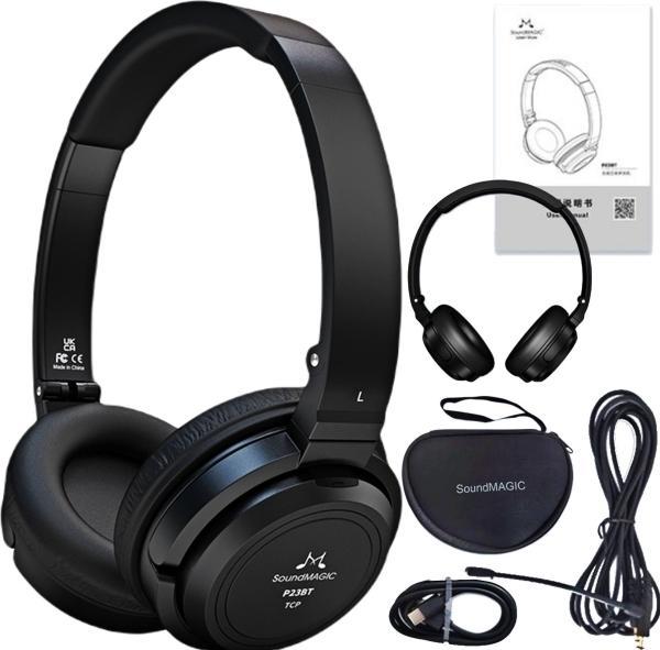 Produktbild SoundMagic P23BT schwarze Kopfhörer – Over-Ear-Bluetooth-Kopfhörer (ANC, 60 h, Kabellos)