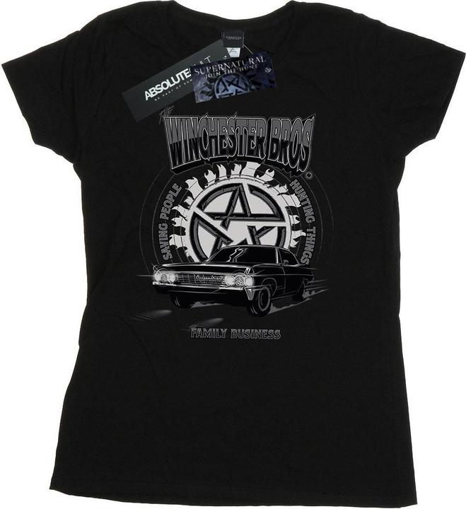 Actual product image Supernatural Womens/Ladies Winchester Bros Cotton Boyfriend T-Shirt (XXL)