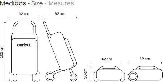 Actual product image Carlett Shopping trolley with 4 wheels Urban duo in black