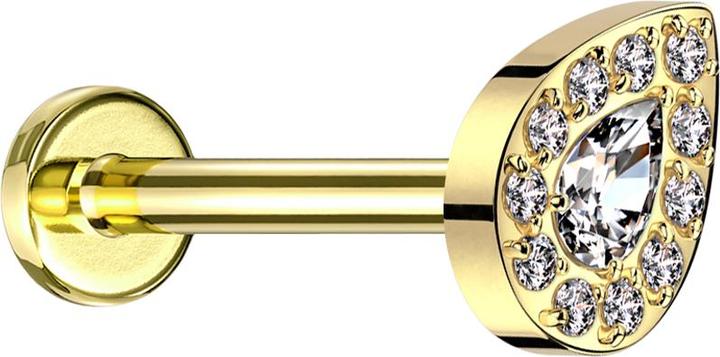 Immagine prodotto Star Piercing Asta micro labret in argento con filettatura interna da 0,8 mm (senza ottone, Titanio G23)