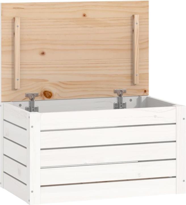 Immagine prodotto VidaXL Truhe Weiss 59,5x36,5x33 cm Massivholz Kiefer,Farbe
